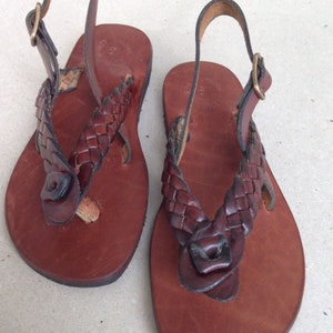 HYGIEIA Kids :Children Leather Sandals Woven Leather Handmade Sandals &quot;custom size available&quot;