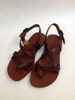 BRAS: Cross Strap Buckle Adjustable Sandal Handmade leather sandals custom order available 