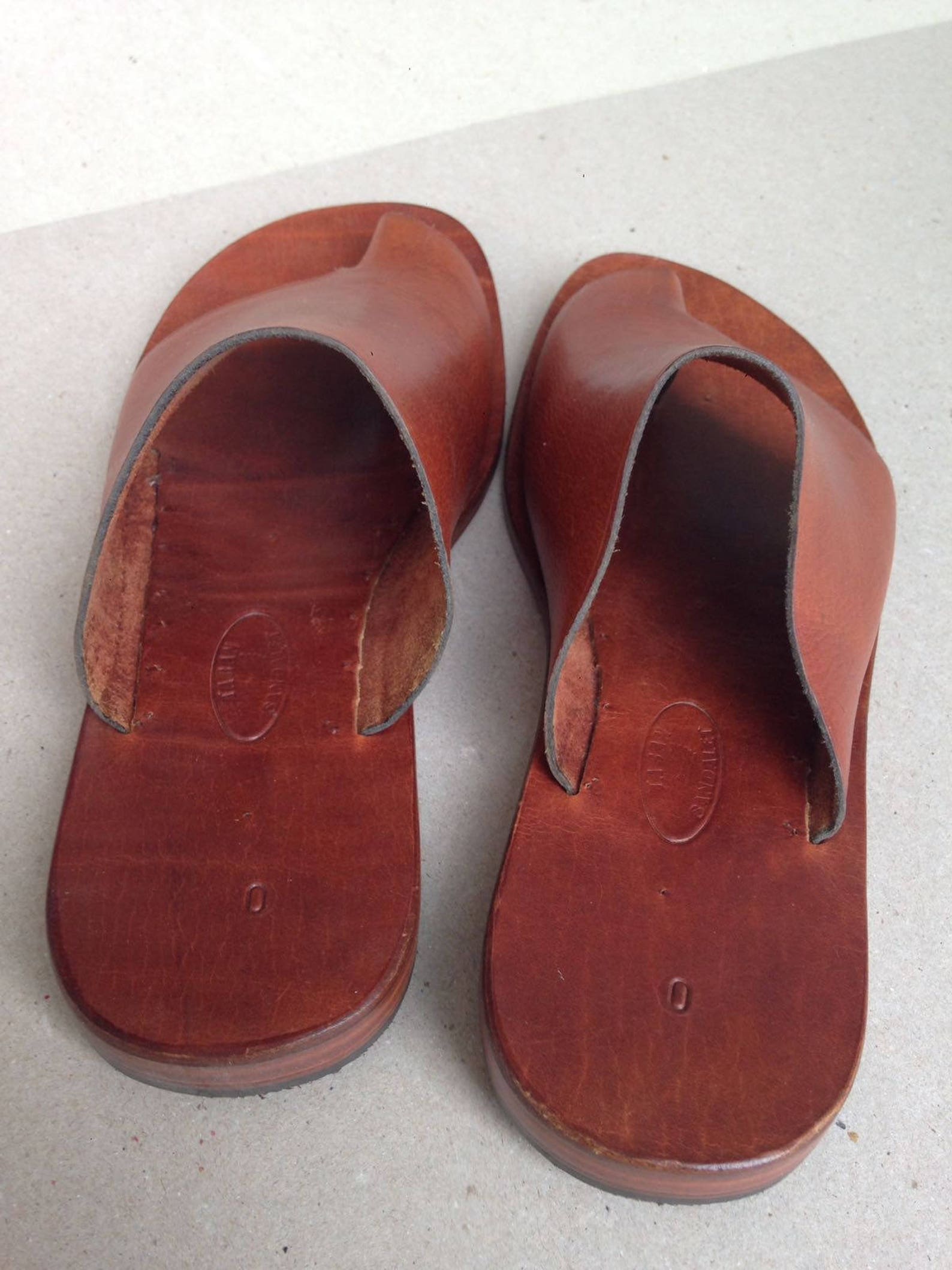 POSEIDON : Leather Slide Handmade Leather Sandals Genuie Leather ...