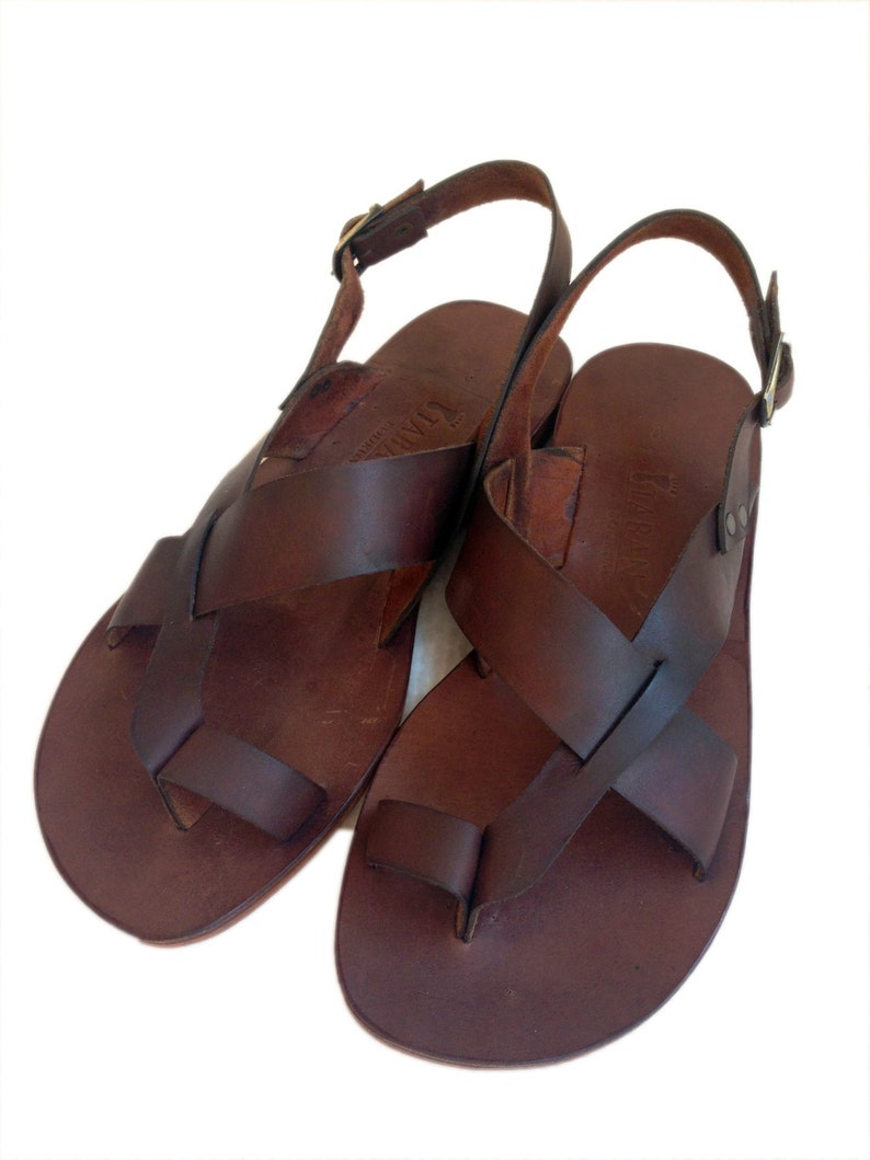 AIAS Toe Thong Sling Back Leather Sandal Handmade Leather Sandal
