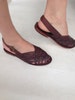 AEGINA: Woven Leather Buckle Sling Back Mule Handmade leather sandal custom size available 