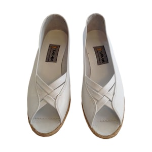 Genuine Leather Handmade Shoes for woman (CLASSIC - Open Toe) White