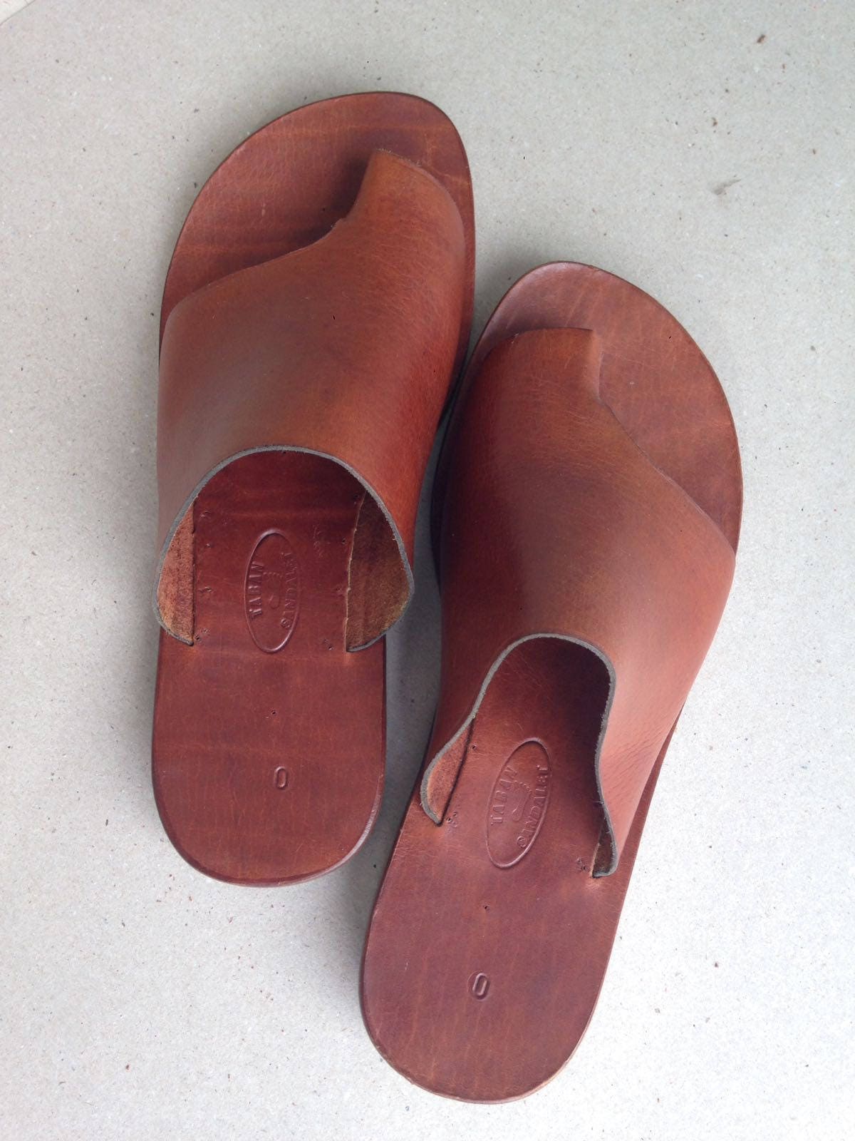 POSEIDON : Leather Slide Handmade leather sandals Genuie - Etsy 日本