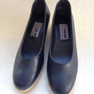 Genuine Leather Handmade Shoes for woman (CLASSIC) dark blue