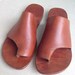 POSEIDON : Leather Slide Handmade leather sandals Genuie Leather ...