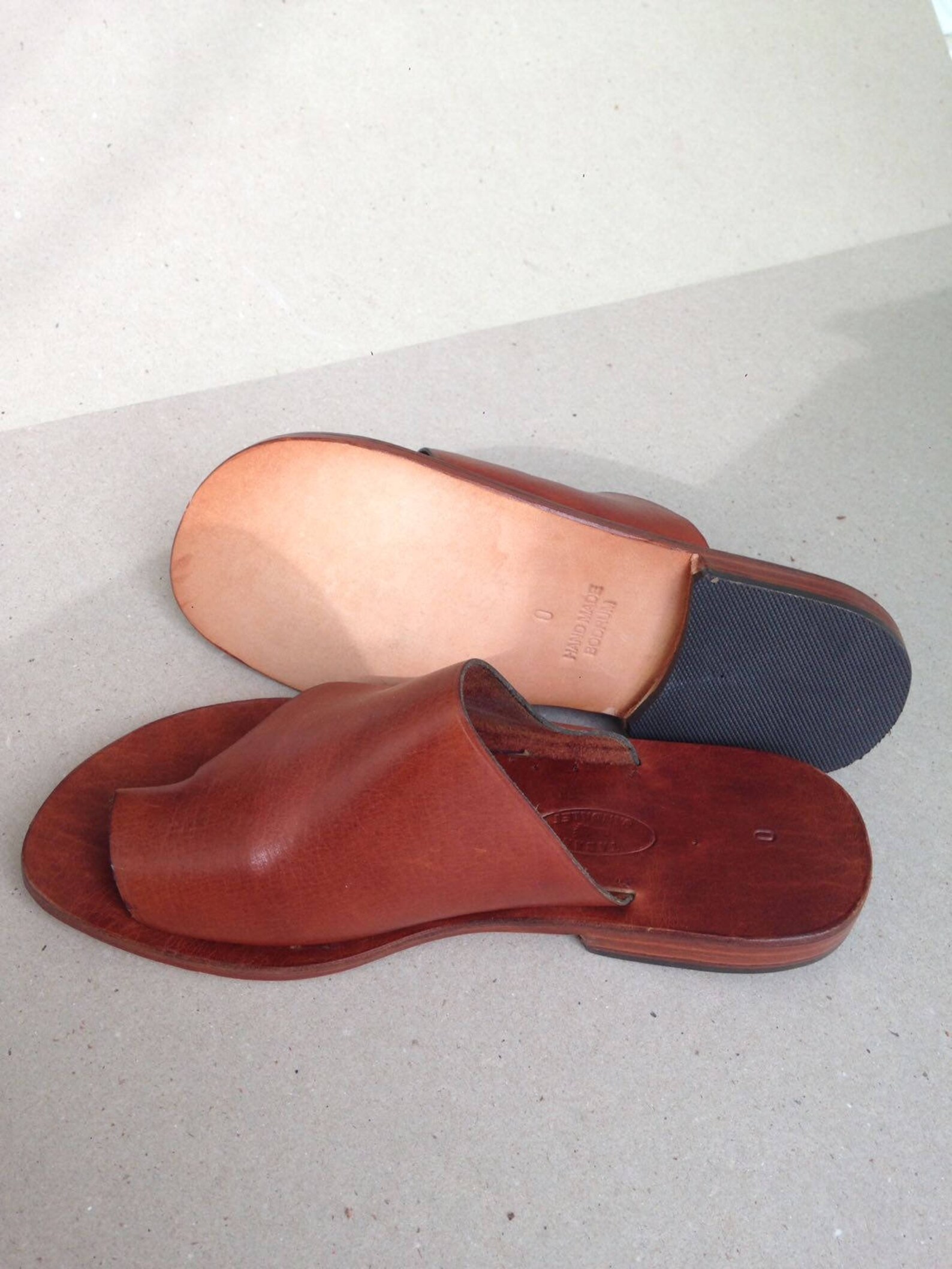 POSEIDON : Leather Slide Handmade Leather Sandals Genuie Leather ...