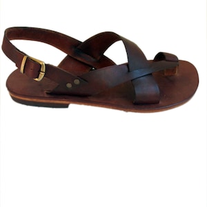 AIAS: Toe Thong Sling Back Leather Sandal Handmade Leather Sandal ...