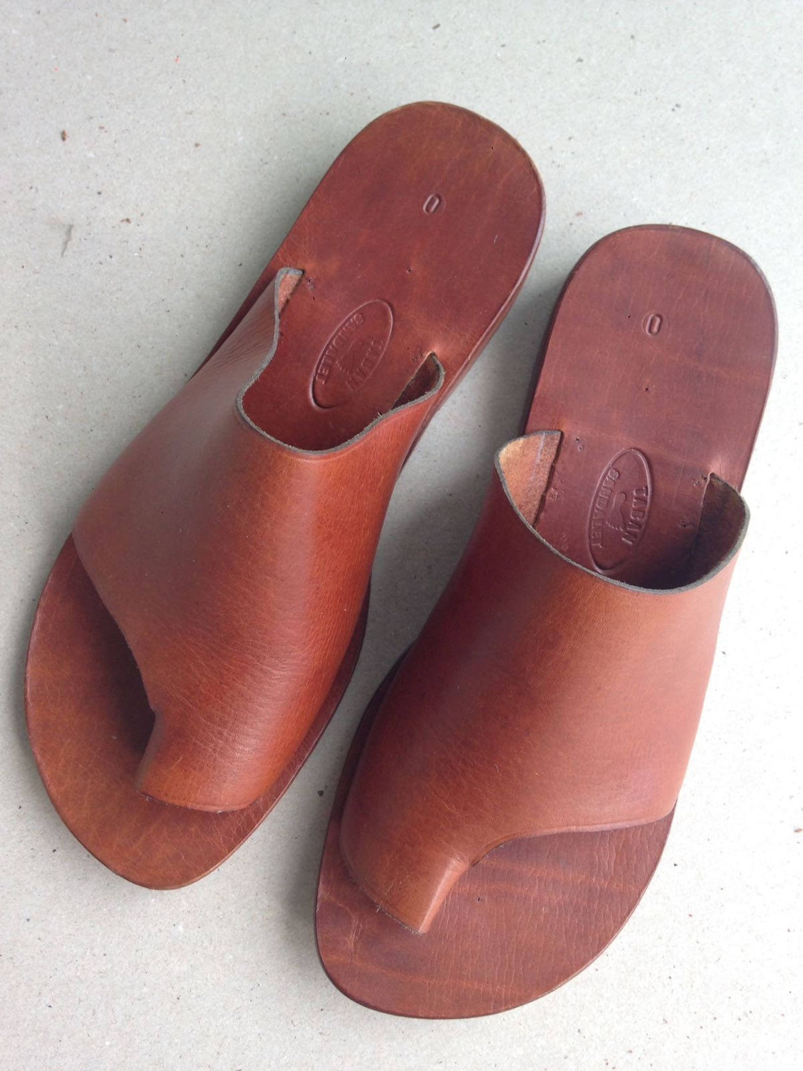 POSEIDON : Leather Slide Handmade leather sandals Genuie - Etsy 日本