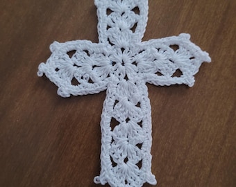 Hand Crocheted Cross Bookmark