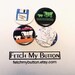 Samantha Rios reviewed Oregon Trail Pinback buttons - set of 4 - You have died of dysentery - oxen and wagon - map of oregon trail - floppy disk