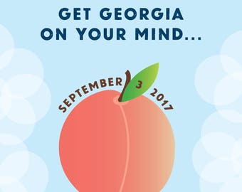 Georgia Peach Save the Date Card - DESCARGA DIGITAL