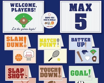 Sports Themed Birthday - Printable ( Baseball / Basketball / Soccer / Tennis / Hockey / Football / Volleyball / Golf )