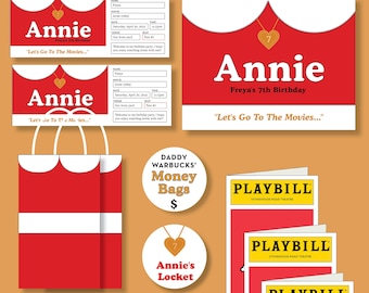 Annie / Movie Themed Birthday ("Annie") - Printable