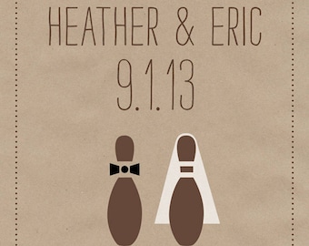 Custom Bowling Wedding Invitation / Shower / Rehearsal Dinner Invitation  - DIGITAL DOWNLOAD