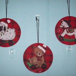 Plaid Pull Toy Ornament