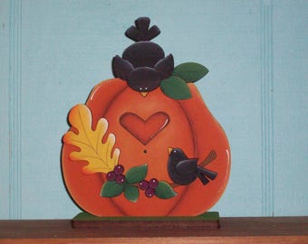 Autumn Pumpkin with Crows