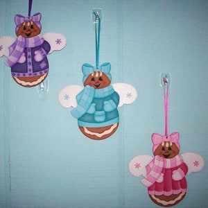 Winter Ginger Angels Ornaments