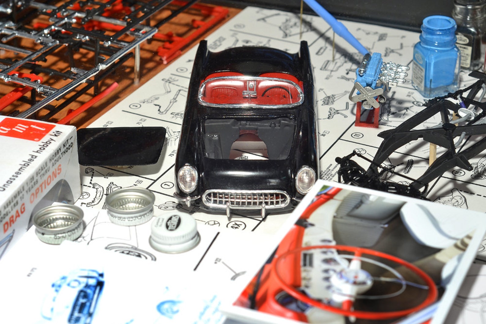 Nostalgic Model Car Shadowbox No. 1 1955 Chevy Corvette - Etsy