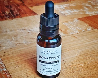 Bad-Ass Beard Oil - Peppermint and Blue Spruce