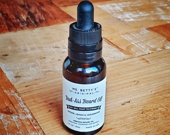 Bad-Ass Beard Oil - Ginger, Lemon and Cedarwood