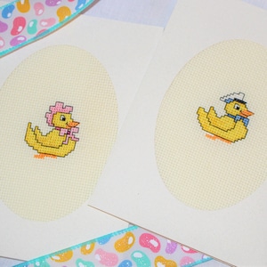 Baby Ducklings Ragazzi e Ragazze Biglietti di Auguri a Punto Croce