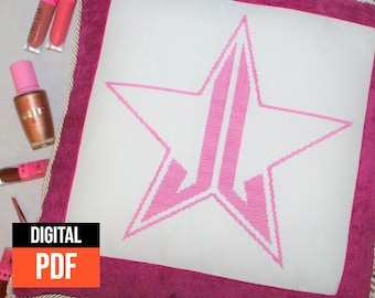 Jeffree Star Cosmetics Logo Cross Stitch Pattern (PDF)