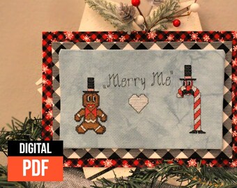 Christmas Modern Cross Stitch Pattern "Merry Me" PDF