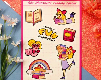 Reading Corner Sticker Sheet - Gila Münster Drag Queen Story Time Stickers