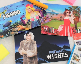Hi, Gay! Drag Queen Postcards Pack - Gila Münster Prints
