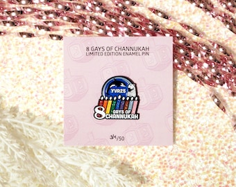 Gila Münster "8 Gays of Channukah - Vancouver YVR 2025" Glittery Drag Queen Enamel Pin