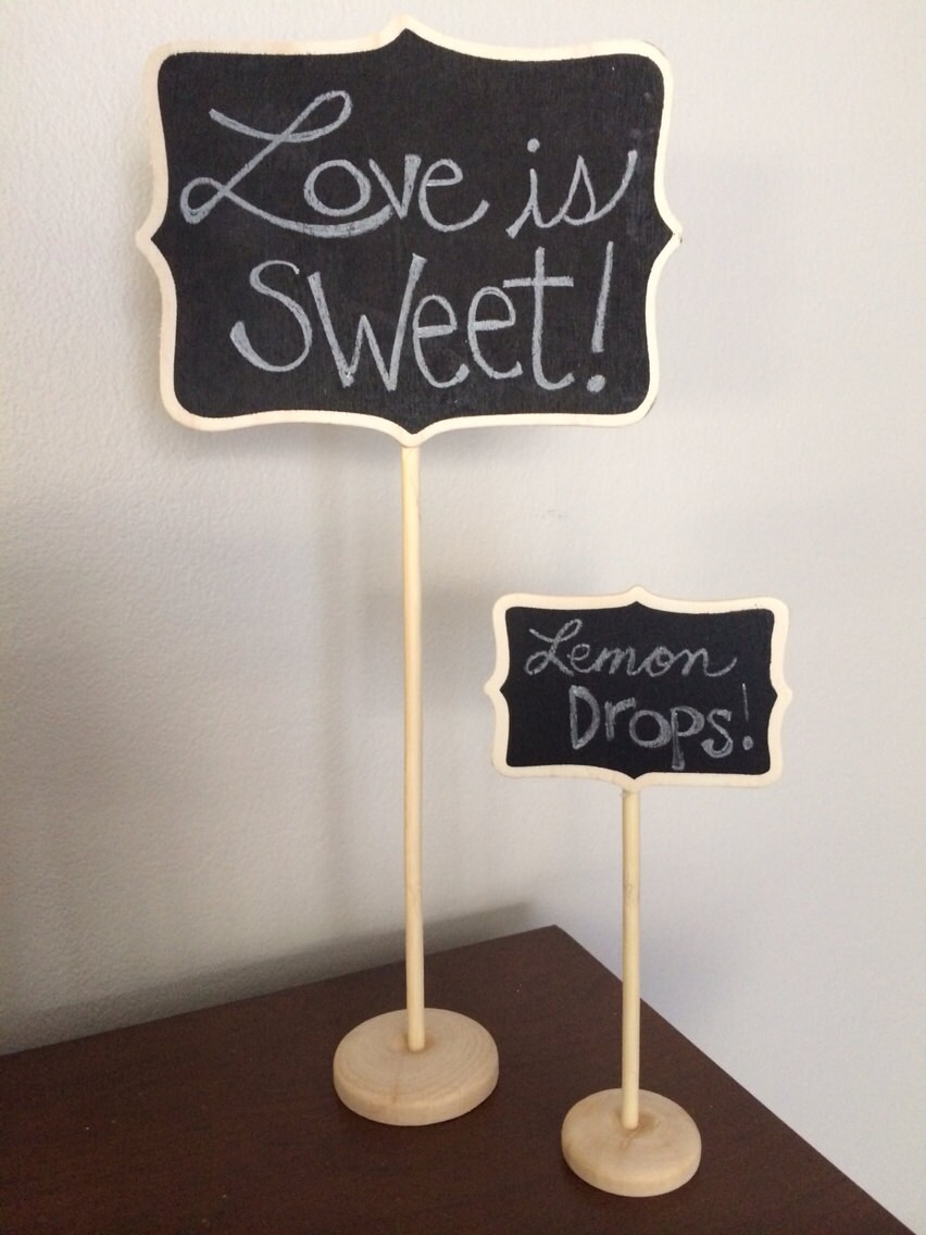 15 Small Chalkboard Table Stands Shabby Chic Wedding Decor. Etsy