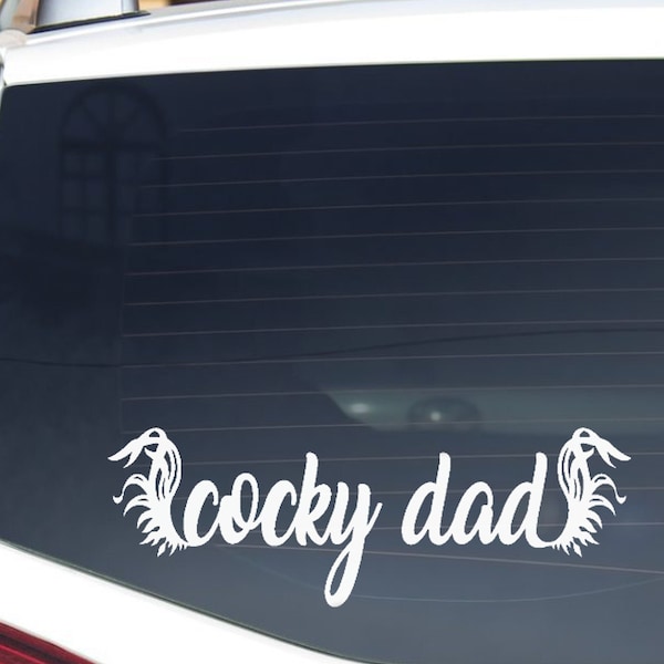 Cocky Dad Gamecocks Car Decal, Gamecock dad sticker
