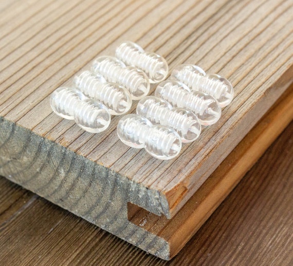 Water Clear Polished Plastic Screw Clasps for Jewelry Making DIY