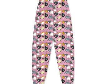 Kids Size Chubby Cats Jogger Pants, All Over Print