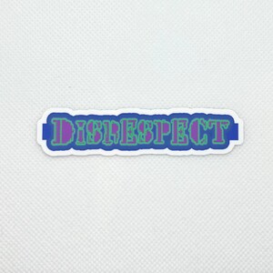 Stickers découpés DISRESPECT, autocollants en vinyle imperméables et résistants aux UV, collaboration Angel Cyborg x Chubcats