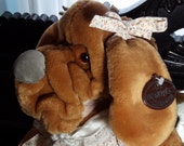 RARE Wrinkles Dog Vintage Stuffed Toy & Puppet 80s kids Ganz Heritage TV show children cartoon dog 1980 canteam collectible sale gift