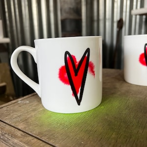 Bone China Heddfan Heart