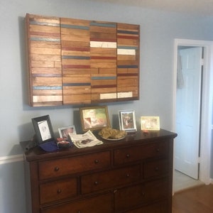 Wall Mount TV Cabinets with Scrapwood door front image 3