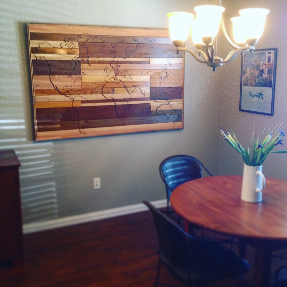 Reclaimed Wood World Map Etsy