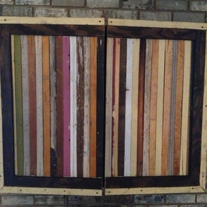 Wall Mount TV Cabinets with Scrapwood door front image 5