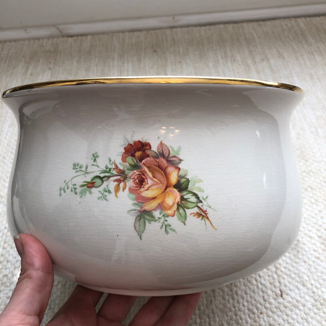 Vintage Crown Devon Chamber Pot S. Fielding Staffordshire Etsy