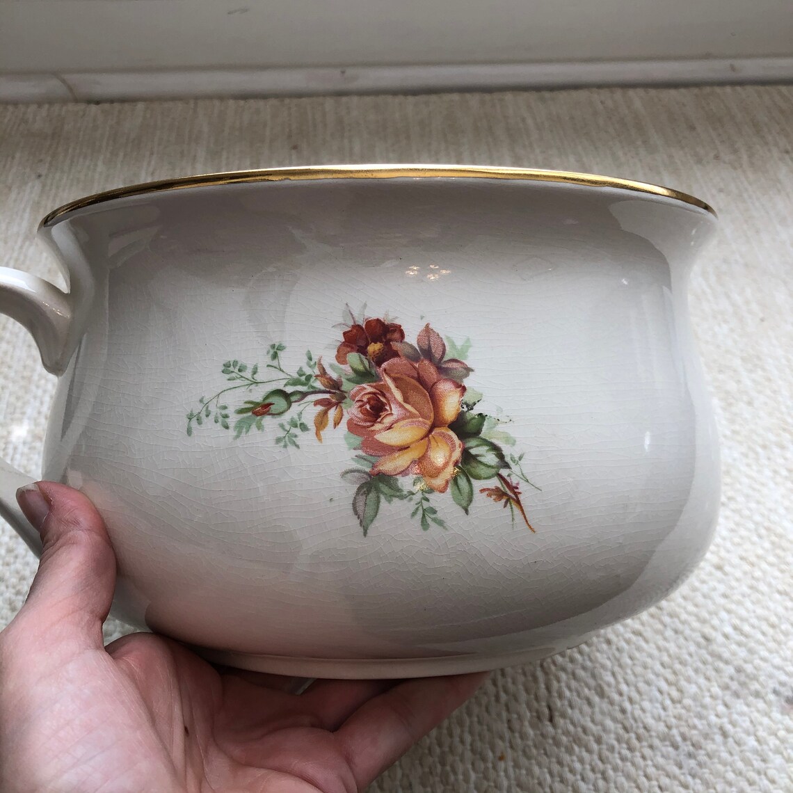 Vintage Crown Devon Chamber Pot S. Fielding Staffordshire Etsy