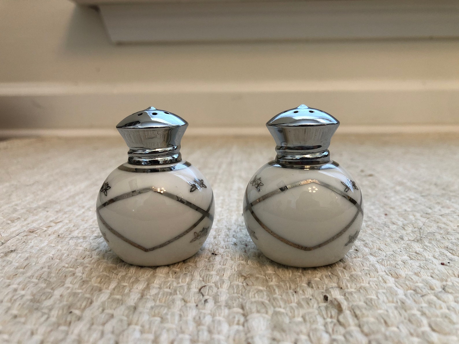 Vintage Porcelain Irice Salt & Pepper Shakers hand painted Etsy