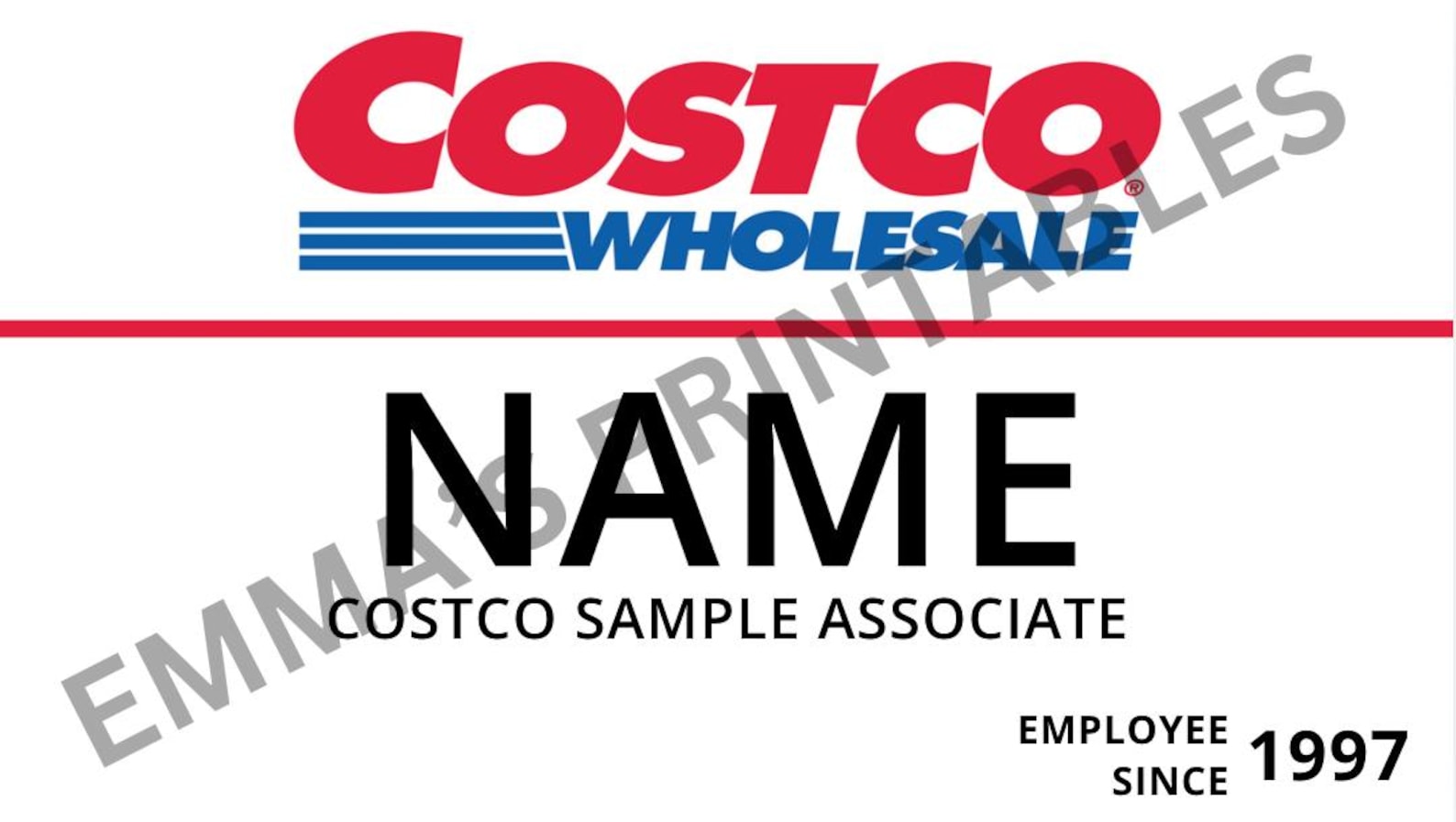 Costco Employee Name Tag Etsy