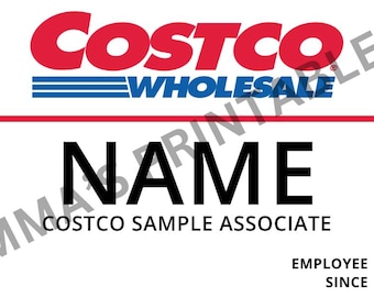 Costco Employee Name Tag
