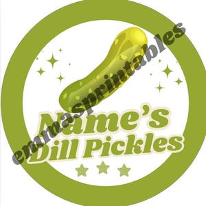 Modèle d&#39;étiquette de cornichons personnalisable fait maison