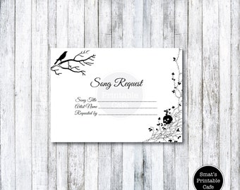 autumn leaves wedding song request card template diy printable etsy