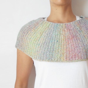 Diane Capelet, crochet pattern, crochet cape, crochet cowl, crochet poncho, diy cape image 1
