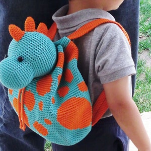 Crochet Pattern for Dino Backpack. Cute and Practical Accessory for ...