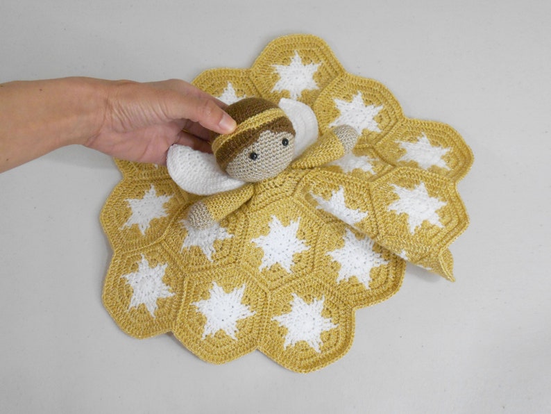 Crochet pattern for Angelus Lovey Blanket, baby crochet blanket, crochet granny squares, free crochet pattern, tapestry crochet, amigurumi image 3